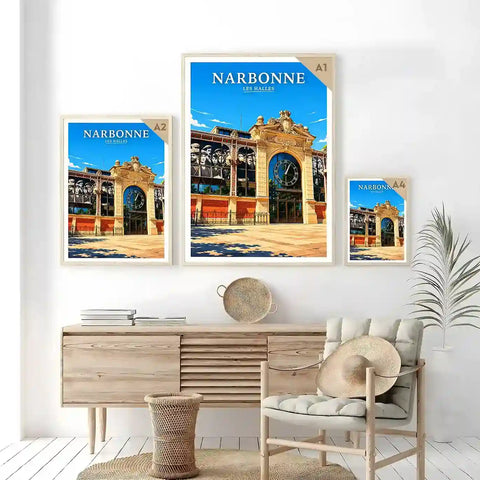 Affiche - Narbonne - Les Halles - affiche narbonne