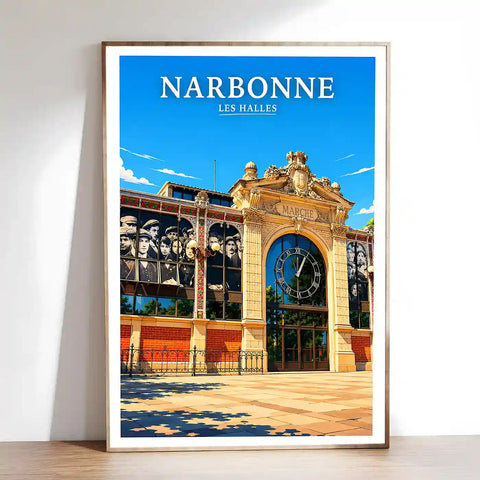 Affiche - Narbonne - Les Halles - affiche narbonne
