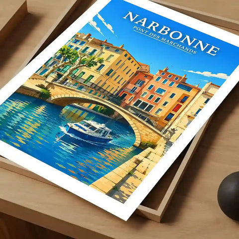 Affiche - Narbonne - Pont des Marchands