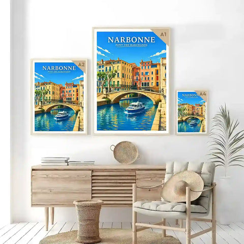Affiche - Narbonne - Pont des Marchands