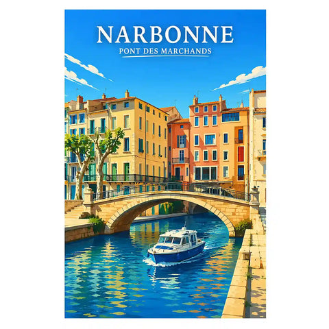 Affiche - Narbonne - Pont des Marchands