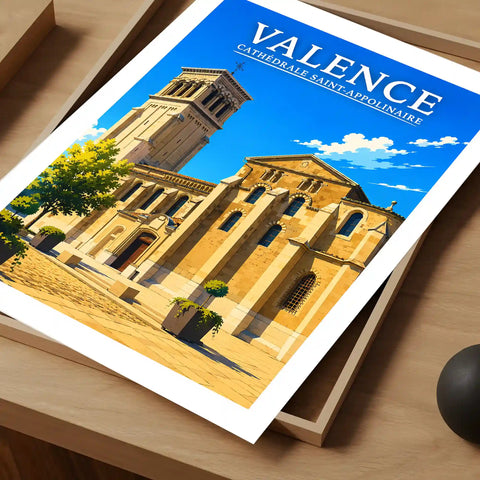 Affiche Valence Cathédrale Saint-Appolinaire
