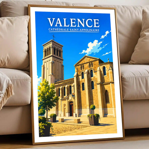Affiche Valence Cathédrale Saint-Appolinaire
