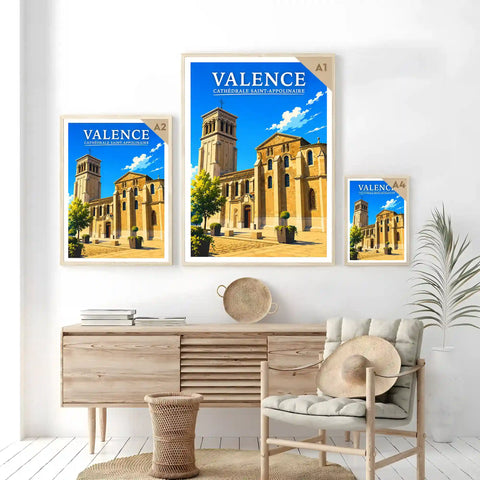 Affiche Valence Cathédrale Saint-Appolinaire