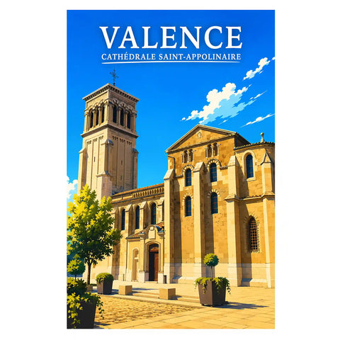 Affiche Valence Cathédrale Saint-Appolinaire