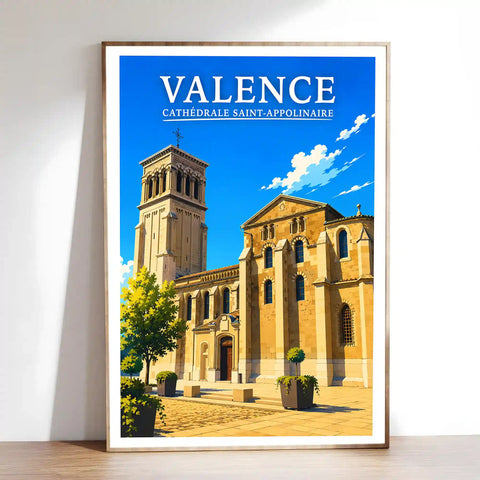 Affiche Valence Cathédrale Saint-Appolinaire