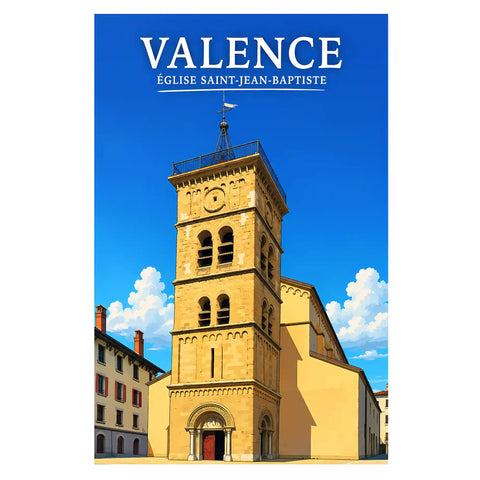 Affiche Valence Église Saint-Jean-Baptiste
