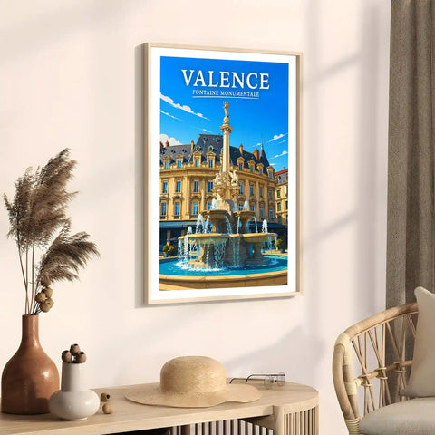 Affiche Valence Fontaine Monumentale
