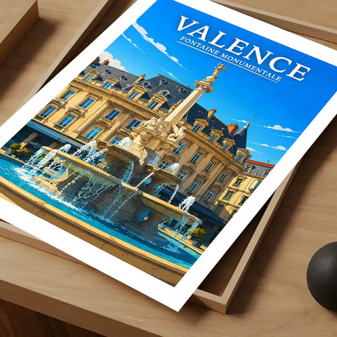 Affiche Valence Fontaine Monumentale