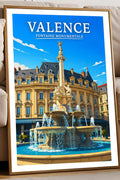 Affiche Valence Fontaine Monumentale