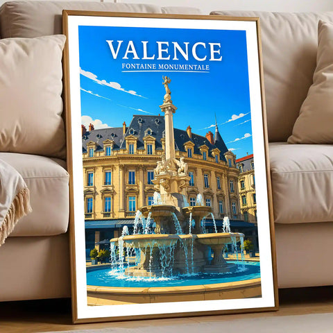 Affiche Valence Fontaine Monumentale