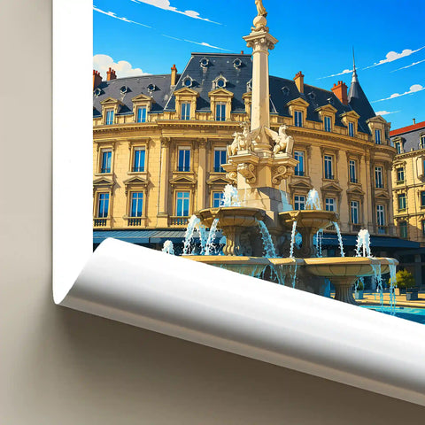 Affiche Valence Fontaine Monumentale