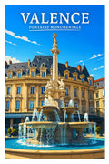Affiche Valence Fontaine Monumentale