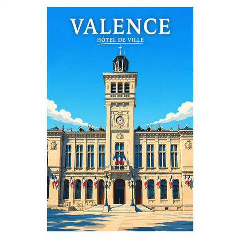 Affiche Valence Hôtel de Ville