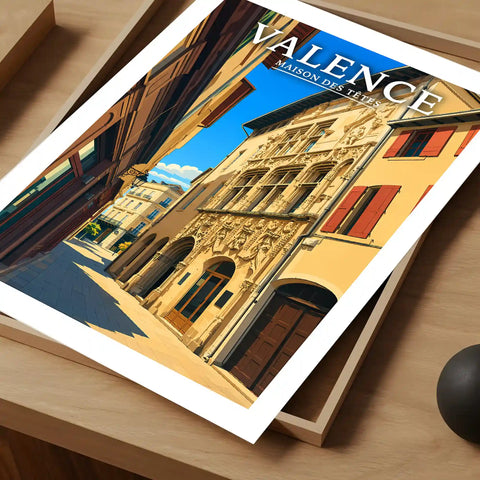 Affiche Valence Maison des Têtes