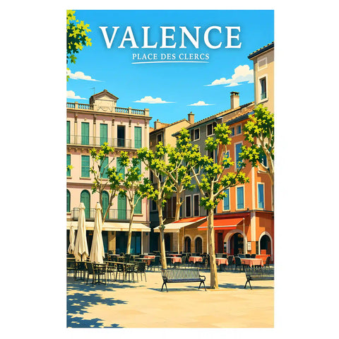 Affiche Valence Place des Clercs