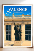 Affiche Valence Statue de Bancel