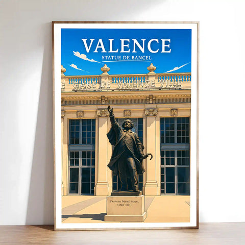 Affiche Valence Statue de Bancel
