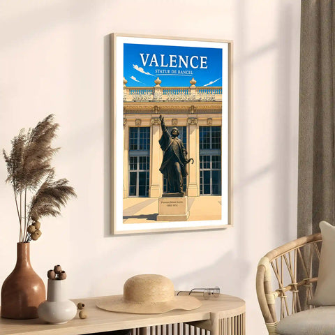 Affiche Valence Statue de Bancel