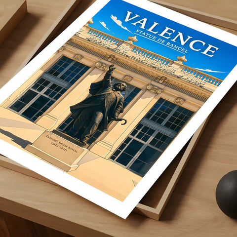 Affiche Valence Statue de Bancel