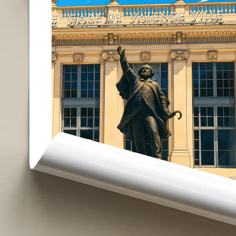Affiche Valence Statue de Bancel