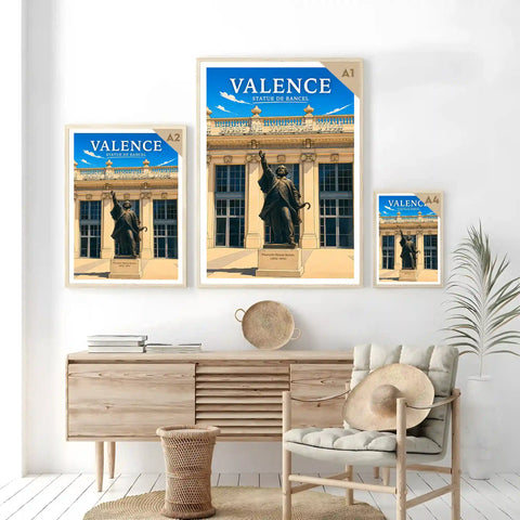 Affiche Valence Statue de Bancel