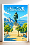 Affiche Valence Statue de Jean-Étienne Championnet