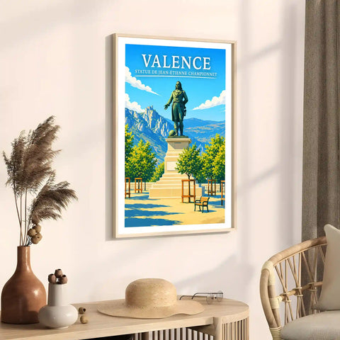 Affiche Valence Statue de Jean-Étienne Championnet