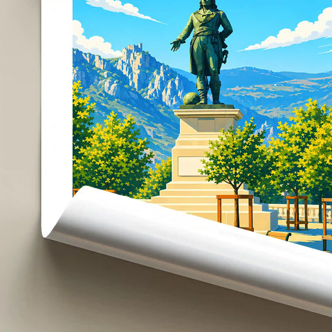 Affiche Valence Statue de Jean-Étienne Championnet