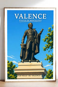 Affiche Valence Statue de Montalivet