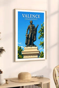 Affiche Valence Statue de Montalivet
