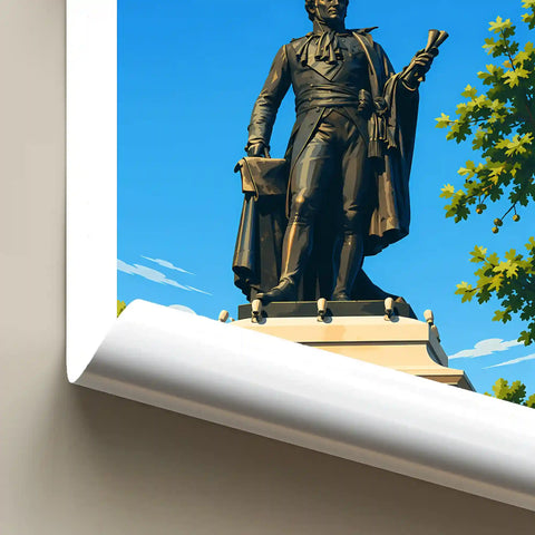 Affiche Valence Statue de Montalivet