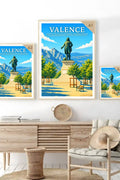 Affiche Valence Statue de Montalivet