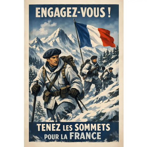 Affiche - Engagez-vous dans les Chasseurs Alpins