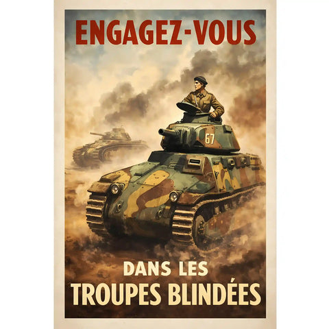 Affiche - Engagez-vous dans les Troupes Blindées