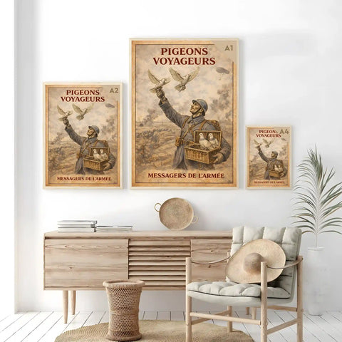 Affiche - Pigeons Voyageurs
