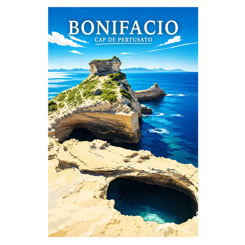 Affiche Bonifacio Cap de Pertusato