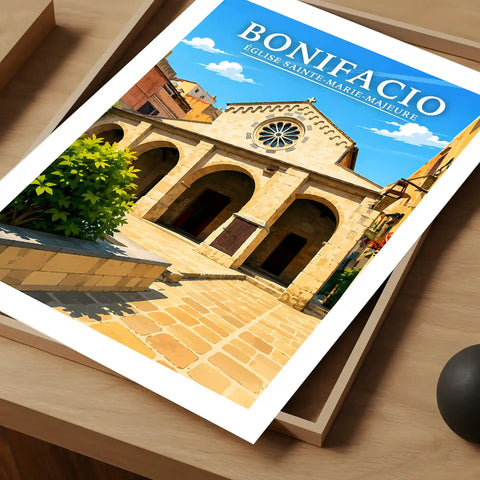 Affiche Bonifacio Église Sainte-Marie-Majeure
