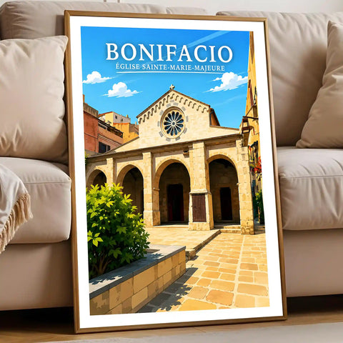 Affiche Bonifacio Église Sainte-Marie-Majeure
