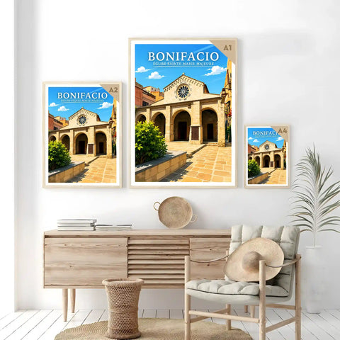 Affiche Bonifacio Église Sainte-Marie-Majeure