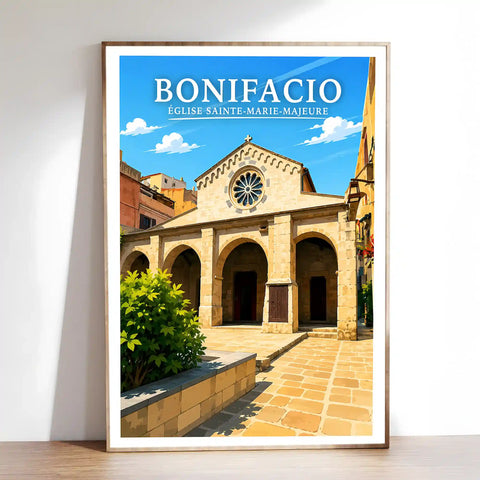 Affiche Bonifacio Église Sainte-Marie-Majeure
