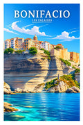 Affiche Bonifacio Les Falaises