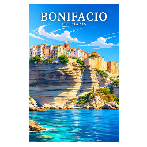 Affiche Bonifacio Les Falaises