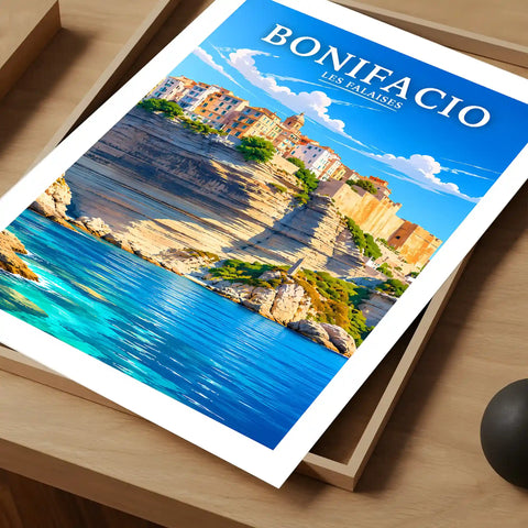 Affiche Bonifacio Les Falaises
