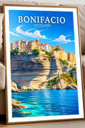 Affiche Bonifacio Les Falaises