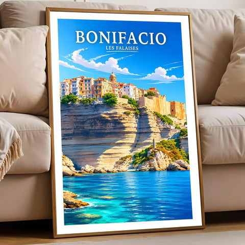 Affiche Bonifacio Les Falaises