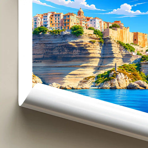 Affiche Bonifacio Les Falaises