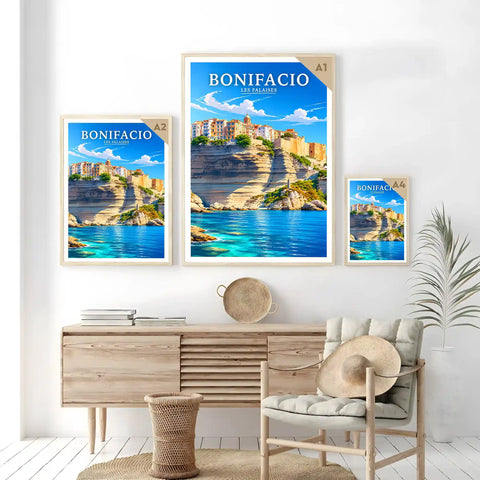 Affiche Bonifacio Les Falaises