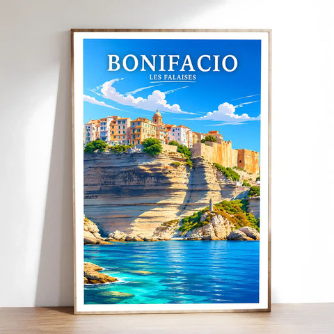 Affiche Bonifacio Les Falaises