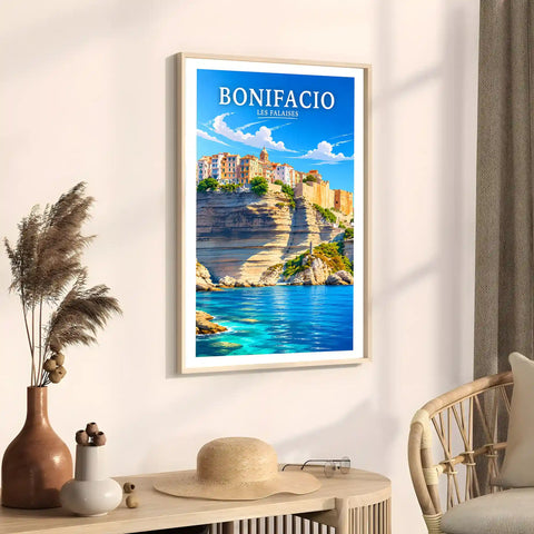Affiche Bonifacio Les Falaises